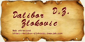 Dalibor Zloković vizit kartica